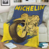 MICHELIN VINTAGE MOTORCYCLE FLEECE BLANKET GIFT FOR FAN