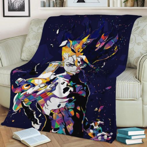 DR STONE SENKU ISHIGAMI ANIME BEST SELLER FLEECE BLANKET GIFT FOR FAN DR STONE SENKU ISHIGAMI ANIME BEST SELLER FLEECE BLANKET GIFT FOR FAN