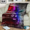 RETRO RACING CAR FLEECE BLANKET GIFT FOR FAN
