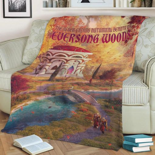 EVERSONG WOODS NOVEL BEST SELLER FLEECE BLANKET GIFT FOR FAN EVERSONG WOODS NOVEL BEST SELLER FLEECE BLANKET GIFT FOR FAN