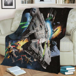 MILLENNIUM FALCON STAR WARS FLEECE BLANKET GIFT FOR FAN