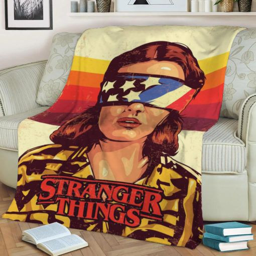 STRANGER THINGS FLEECE BLANKET GIFT FOR FAN STRANGER THINGS FLEECE BLANKET GIFT FOR FAN