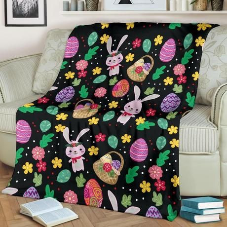 EASTER EGGS BEST SELLER FLEECE BLANKET GIFT FOR FAN EASTER EGGS BEST SELLER FLEECE BLANKET GIFT FOR FAN