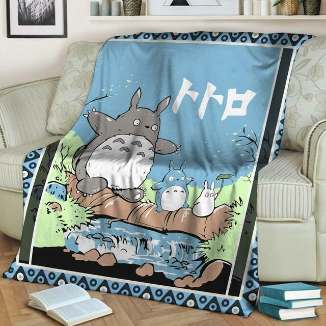 TOTORO ANIME FLEECE BLANKET GIFT FOR FAN TOTORO ANIME FLEECE BLANKET GIFT FOR FAN