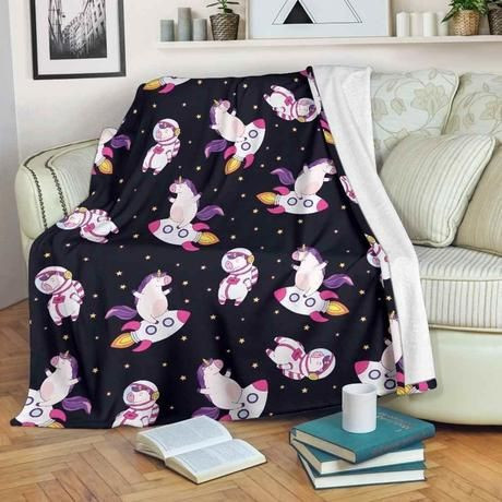 SPACE ASTRONAUT UNICORN BESTSELLER FLEECE BLANKET GIFT FOR FAN SPACE ASTRONAUT UNICORN BESTSELLER FLEECE BLANKET GIFT FOR FAN