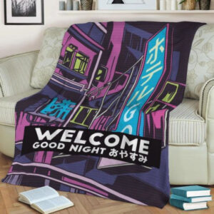 VAPORWAVE HOTEL ANIME JAPAN BEST SELLER FLEECE BLANKET GIFT FOR FAN