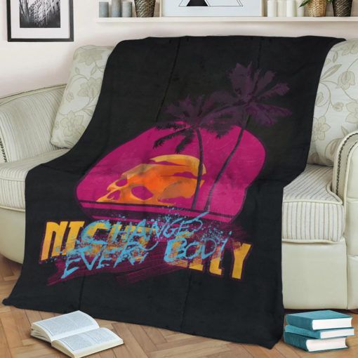 VINTAGE NIGHT CITY FLEECE BLANKET GIFT FOR FAN VINTAGE NIGHT CITY FLEECE BLANKET GIFT FOR FAN