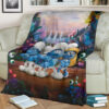 SMURF FAMILY FLEECE BLANKET GIFT FOR FAN