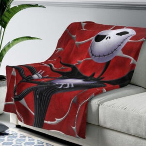 JACK SKELLINGTON EMOTION FUNNY BEST SELLER FLEECE BLANKET GIFT FOR FAN