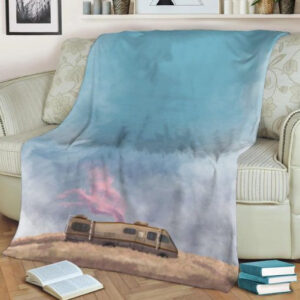 THE BREAKING BAD RV FLEECE BLANKET GIFT FOR FAN