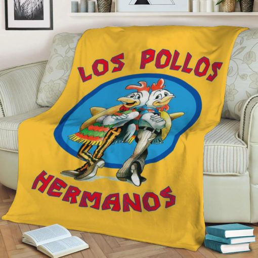 LOS POLLOS HERMANOS ORANGE FLEECE BLANKET GIFT FOR FAN LOS POLLOS HERMANOS ORANGE FLEECE BLANKET GIFT FOR FAN