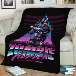ZOMBIE HUNTER FLEECE BLANKET GIFT FOR FAN
