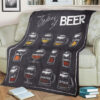 TYPES OF BEER FLEECE BLANKET GIFT FOR FAN