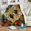 HOUSE HUFFLEPUFF BADGE HARRY POTTER FLEECE BLANKET GIFT FOR FAN
