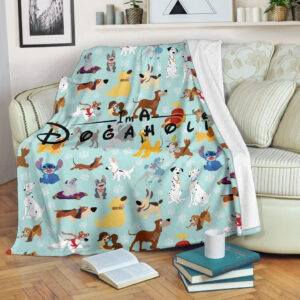 I’M A DOGAHOLIC DISNEY FLEECE BLANKET GIFT FOR FAN