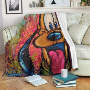 GRAPHIC ART PLUTO DISNEY FLEECE BLANKET GIFT FOR FAN
