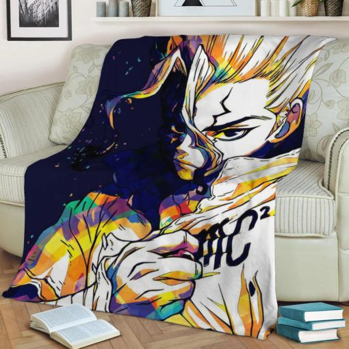 SENKU ISHIGAMI DR STONE BEST SELLER FLEECE BLANKET GIFT FOR FAN SENKU ISHIGAMI DR STONE BEST SELLER FLEECE BLANKET GIFT FOR FAN