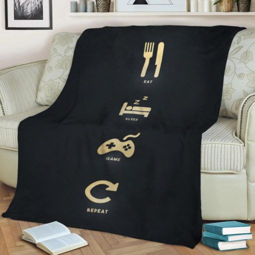 STEPS FOR A GAMER LIFE FLEECE BLANKET GIFT FOR FAN STEPS FOR A GAMER LIFE FLEECE BLANKET GIFT FOR FAN