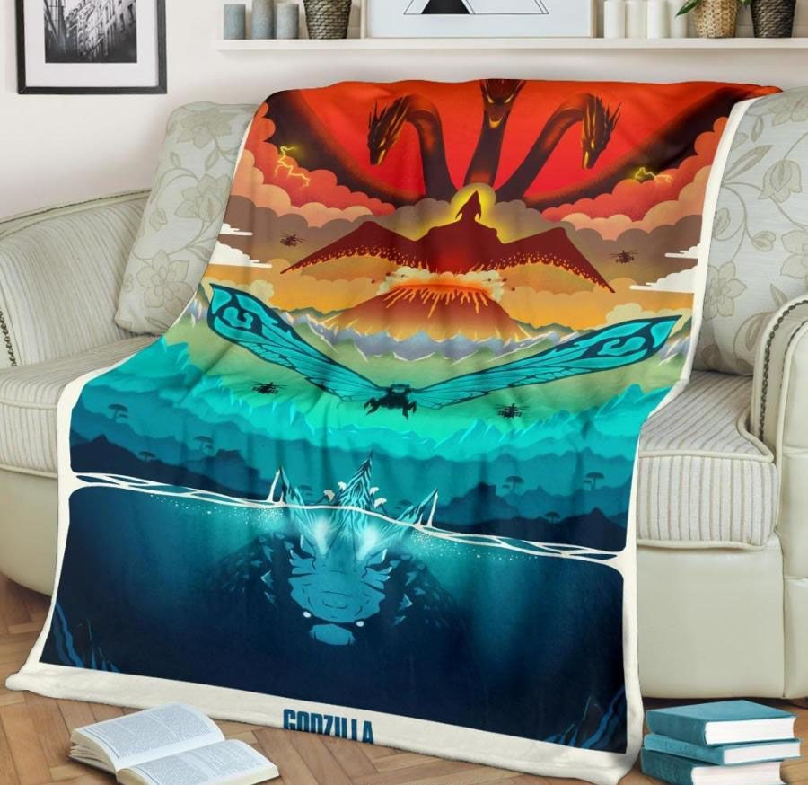 GODZILLA 2021 BEST SELLER FLEECE BLANKET GIFT FOR FAN GODZILLA 2021 BEST SELLER FLEECE BLANKET GIFT FOR FAN