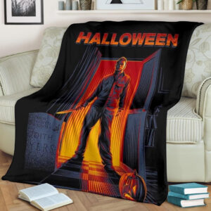 HALLOWEEN MICHAEL MYERS BEST SELLER FLEECE BLANKET GIFT FOR FAN