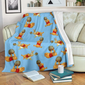 HONEY POTS AND POOH FLEECE BLANKET GIFT FOR FAN