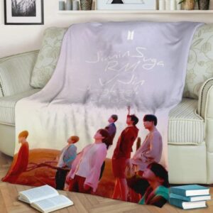 MUSIC BTS BANGTAN KPOP FLEECE BLANKET GIFT FOR FAN