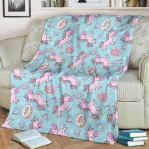 DONUT UNICORN BESTSELLER FLEECE BLANKET GIFT FOR FAN