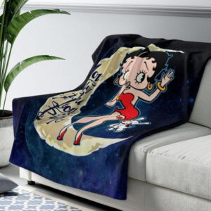 BETTY BOOP I LOVE YOU TO THE MOON AND BACK BEST SELLER FLEECE BLANKET GIFT FOR FAN