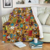 STICKER BOMB FLEECE BLANKET GIFT FOR FAN