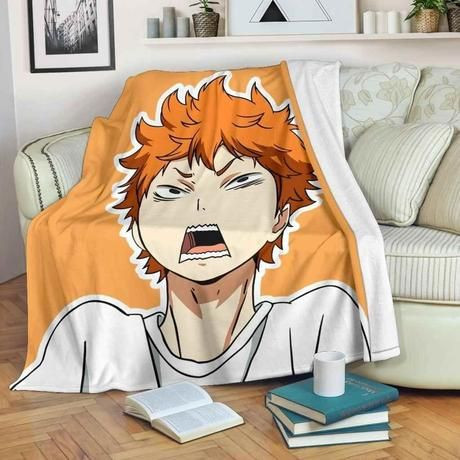 HAIKYUU HINATA FLEECE BLANKET GIFT FOR FAN HAIKYUU HINATA FLEECE BLANKET GIFT FOR FAN