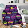 COLORFUL CUPCAKE HAPPY HALLOWEEN BESTSELLER FLEECE BLANKET GIFT FOR FAN