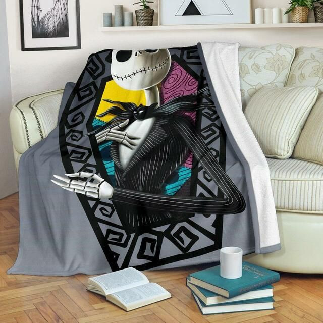 JACK SKELLINGTON PREMIUM FLEECE BLANKET GIFT FOR FAN JACK SKELLINGTON PREMIUM FLEECE BLANKET GIFT FOR FAN