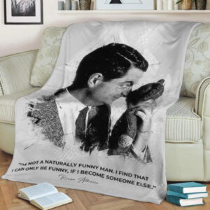 MR BEAN ROWAN ATKINSON FLEECE BLANKET GIFT FOR FAN