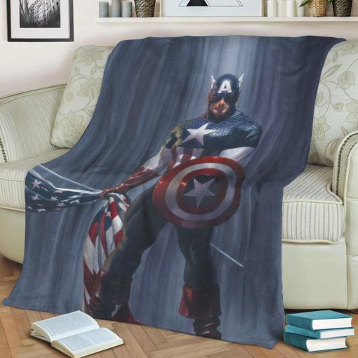 CAPTAIN AMERICA FLEECE BLANKET GIFT FOR FAN CAPTAIN AMERICA FLEECE BLANKET GIFT FOR FAN