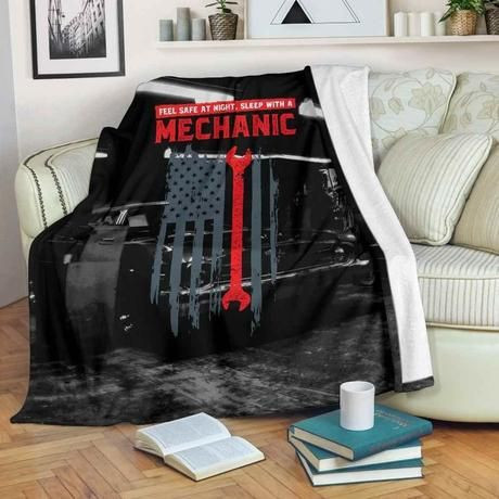 FEEL SAFE AT NIGHT SLEEP WITH A MECHANIC BEST SELLER FLEECE BLANKET GIFT FOR FAN FEEL SAFE AT NIGHT SLEEP WITH A MECHANIC BEST SELLER FLEECE BLANKET GIFT FOR FAN