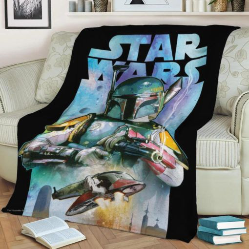 BOBA FETT STAR WARS FLEECE BLANKET GIFT FOR FAN BOBA FETT STAR WARS FLEECE BLANKET GIFT FOR FAN
