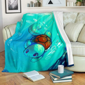 SQUIRTLE POKEMON PREMIUM FLEECE BLANKET GIFT FOR FAN