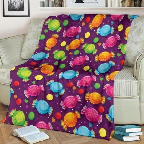 CANDY COLORFUL LOLLIPOP BEST SELLER FLEECE BLANKET GIFT FOR FAN CANDY COLORFUL LOLLIPOP BEST SELLER FLEECE BLANKET GIFT FOR FAN