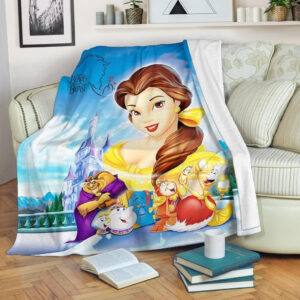 BEAUTY AND THE BEAST DISNEY FLEECE BLANKET GIFT FOR FAN