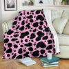 BLACK AND PINK COW BESTSELLER FLEECE BLANKET GIFT FOR FAN