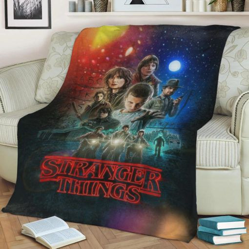 STRANGER THINGS FLEECE BLANKET GIFT FOR FAN STRANGER THINGS FLEECE BLANKET GIFT FOR FAN