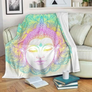 COLORFUL BUDDHA MANDALA BESTSELLER FLEECE BLANKET GIFT FOR FAN