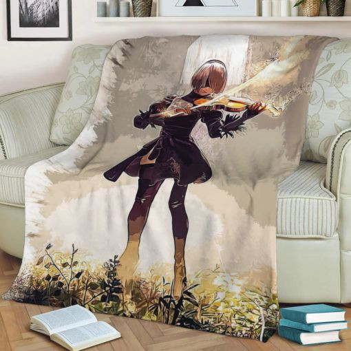 NIER AUTOMATA BEST SELLER FLEECE BLANKET GIFT FOR FAN NIER AUTOMATA BEST SELLER FLEECE BLANKET GIFT FOR FAN