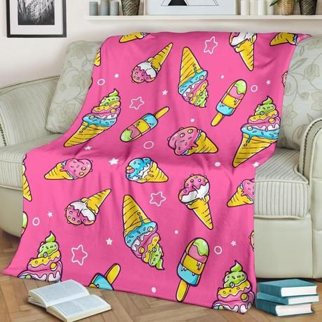 ICE CREAM BEST SELLER FLEECE BLANKET GIFT FOR FAN ICE CREAM BEST SELLER FLEECE BLANKET GIFT FOR FAN