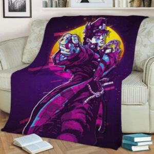 RETRO JOTARO FLEECE BLANKET GIFT FOR FAN