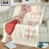 PIGLET A GIGGLE A DAY KEEPS THE BLUES AWAY FLEECE BLANKET GIFT FOR FAN