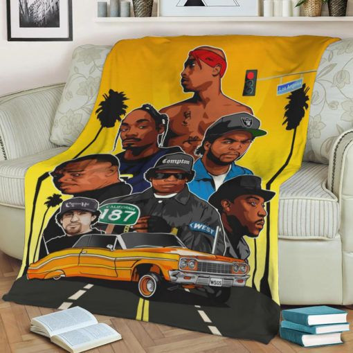 WEST COAST HIP HOP FLEECE BLANKET GIFT FOR FAN WEST COAST HIP HOP FLEECE BLANKET GIFT FOR FAN