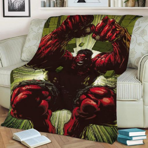RED HULK FLEECE BLANKET GIFT FOR FAN RED HULK FLEECE BLANKET GIFT FOR FAN