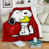 RED SNOOPY HUG WOODSTOCK FLEECE BLANKET