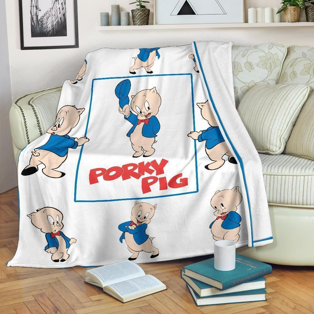 PORKY PIG LOONEY TUNES CARTOON FLEECE BLANKET GIFT FOR FAN PORKY PIG LOONEY TUNES CARTOON FLEECE BLANKET GIFT FOR FAN